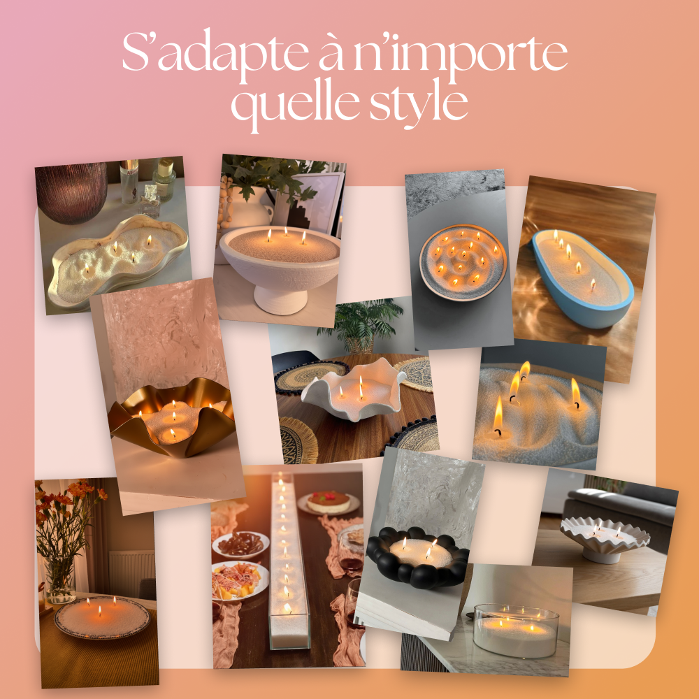 Bougie perlées - format 500g - 100% végétale - Rechargeable