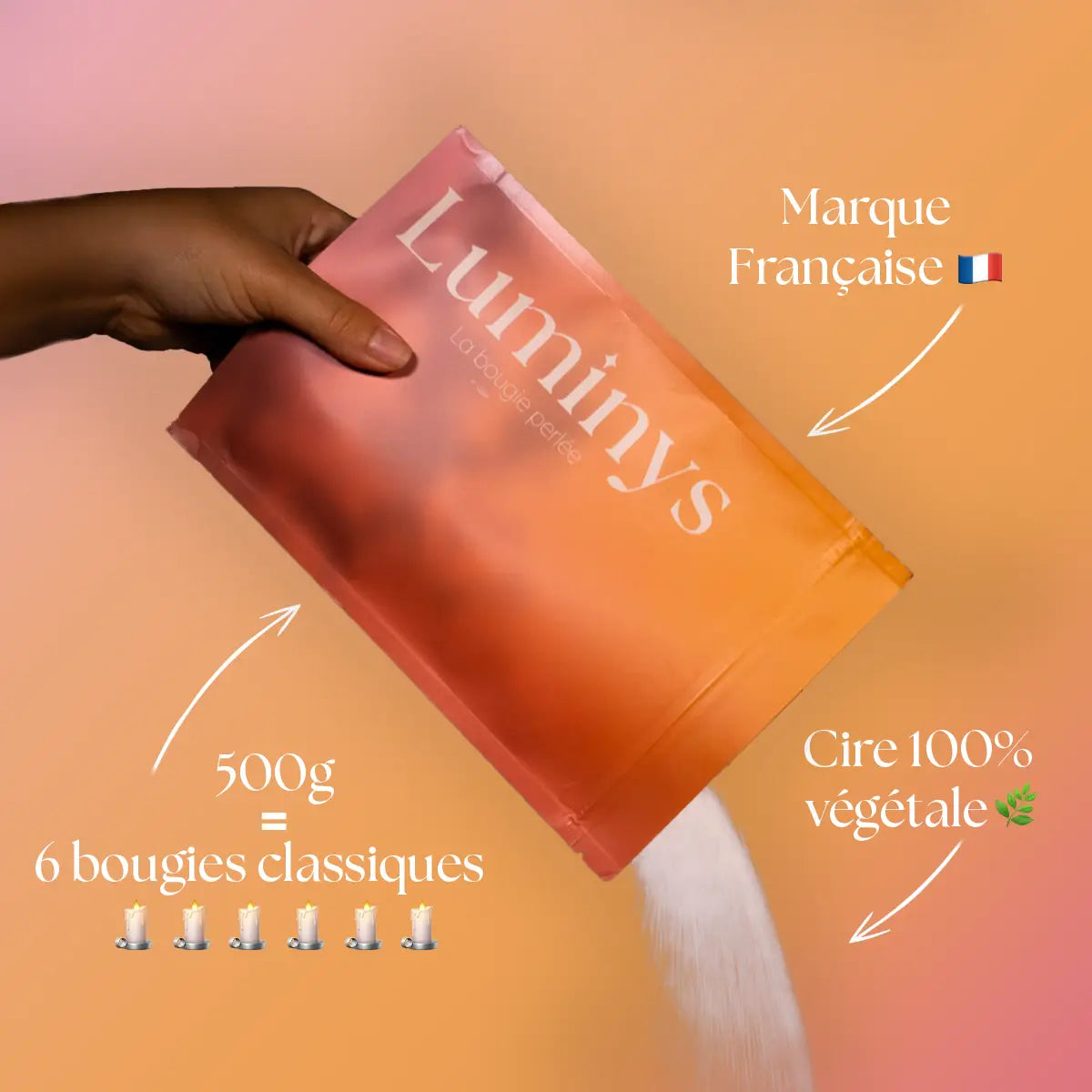 Bougie perlées - 500g